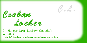 csoban locher business card